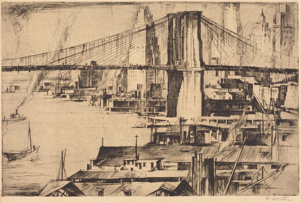 Brooklyn Bridge by Earl Horter