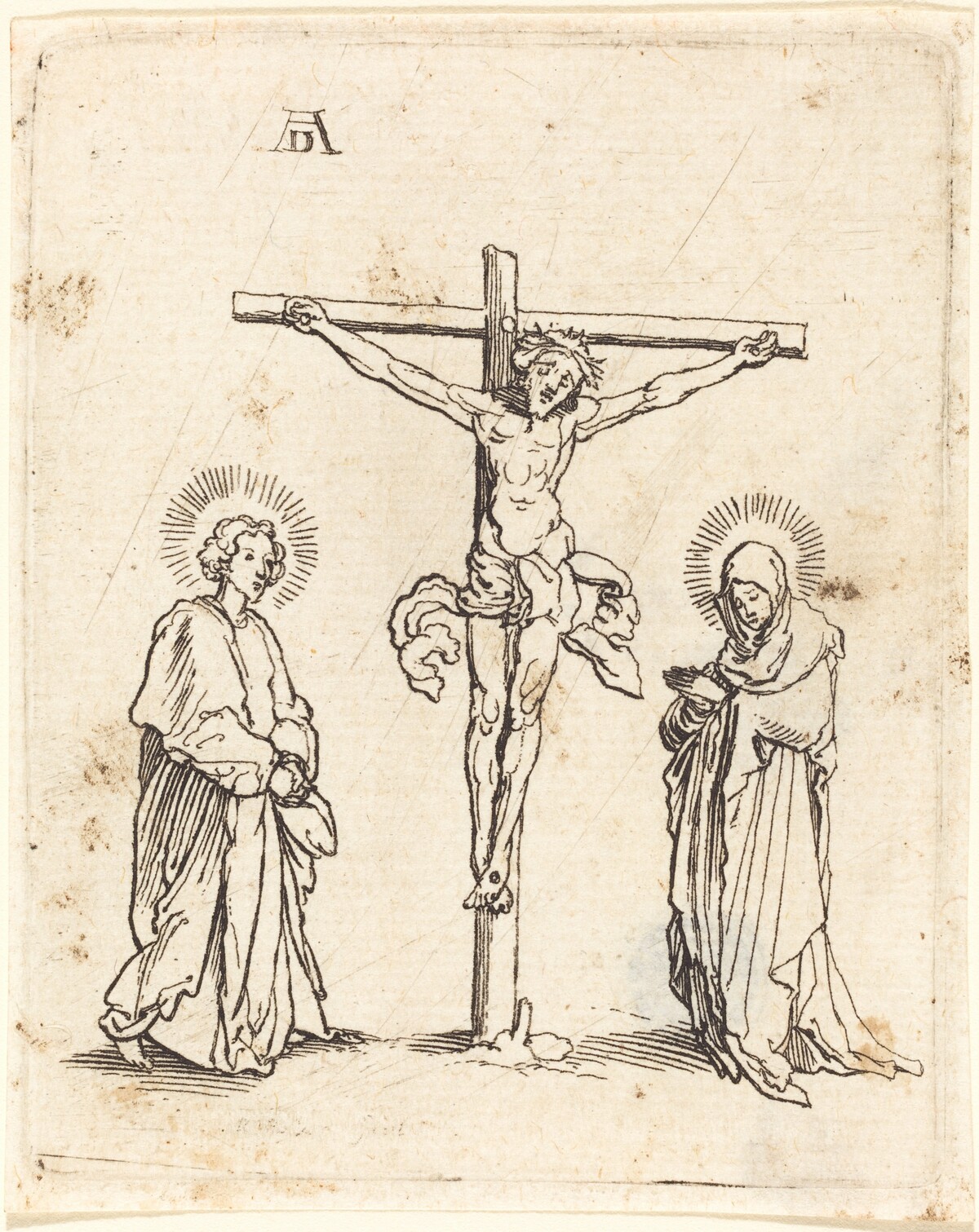 Christ on the Cross Between Saint John and Mary by Wenceslaus Hollar after Albrecht Dürer