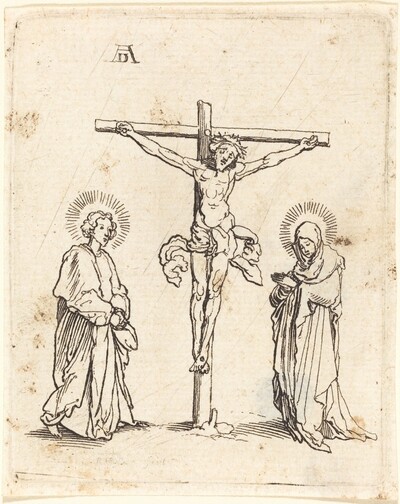 Christ on the Cross Between Saint John and Mary