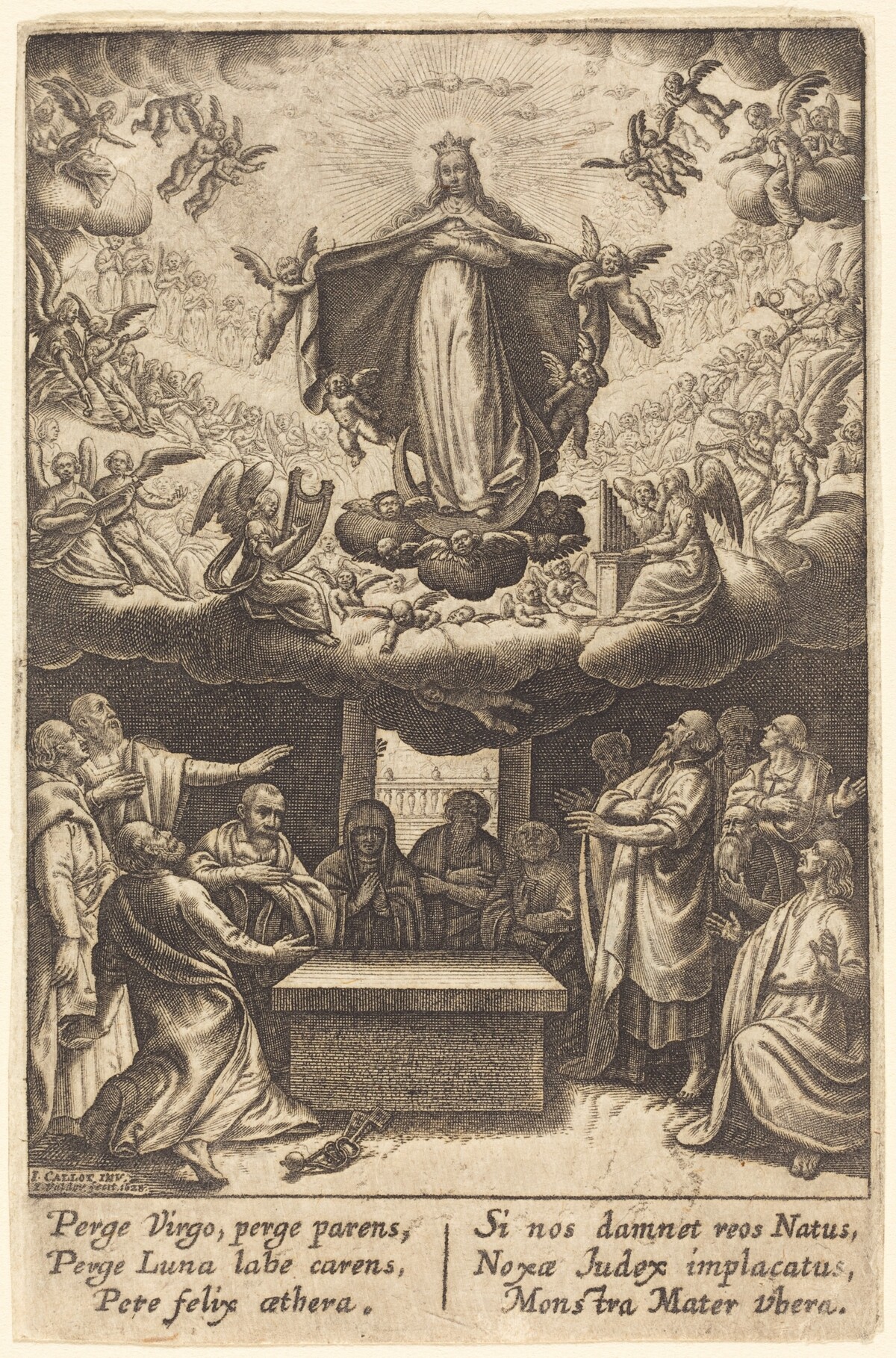 The Assumption of the Virgin by Jean Waldor after Jacques Callot