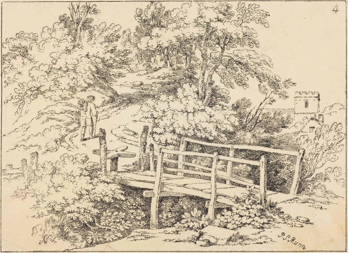 Country Footbridge (The Traveller) by Paul Sandby Munn