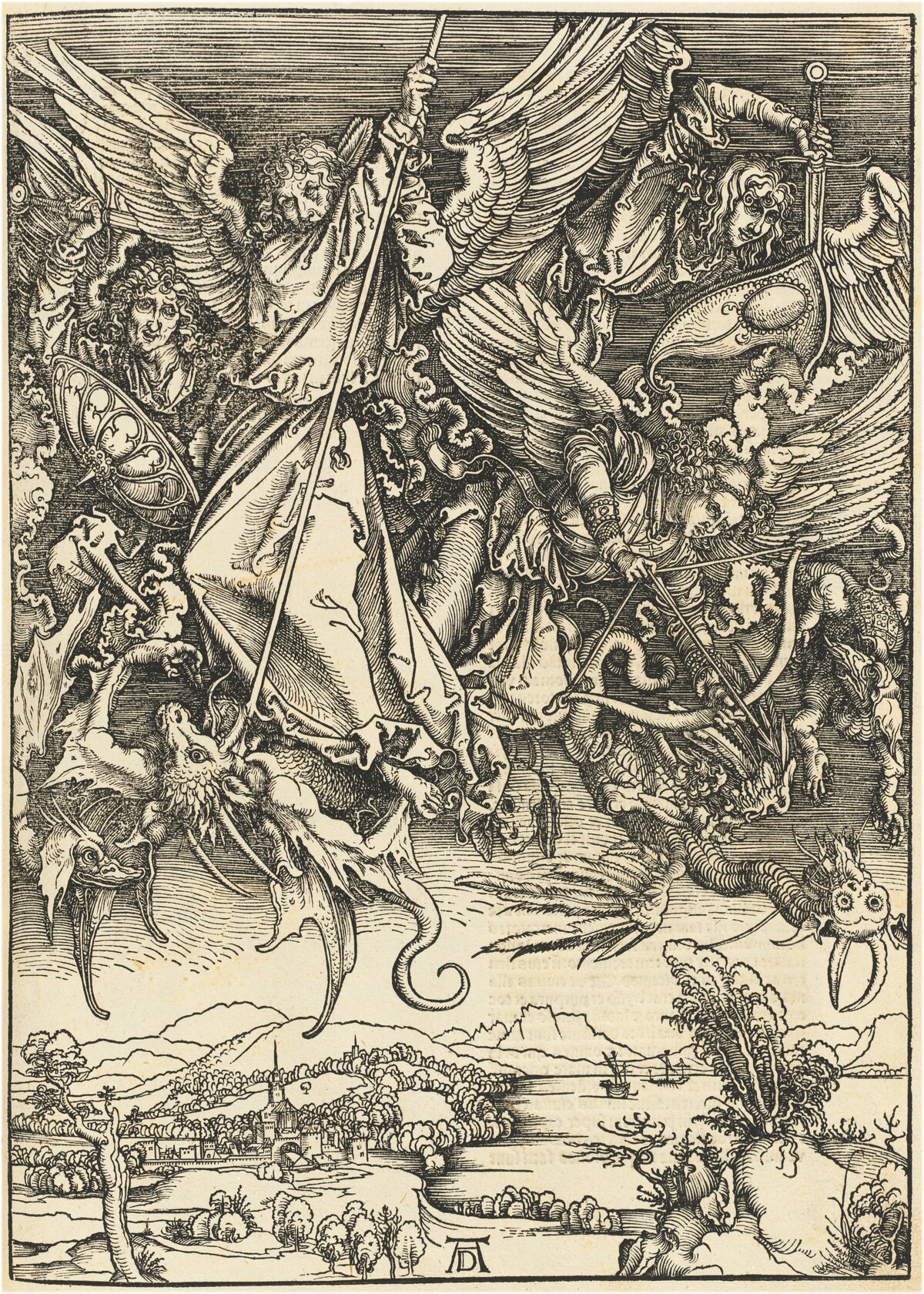 Saint Michael Fighting the Dragon by Albrecht Dürer