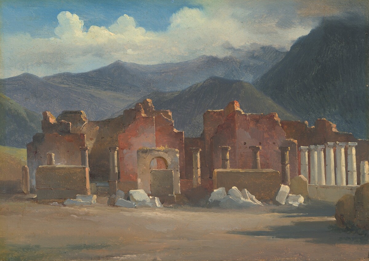 The Forum at Pompeii by Achille-Etna Michallon