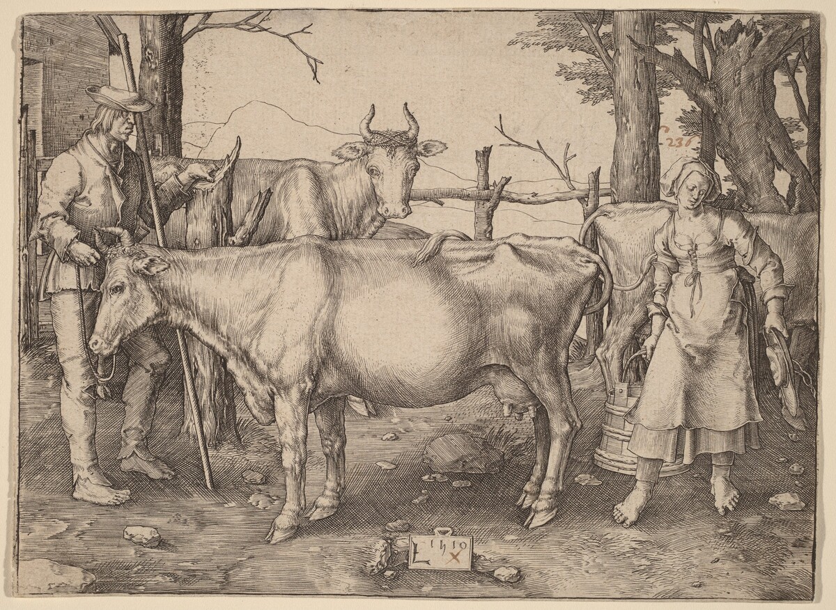 The Milkmaid by Lucas van Leyden