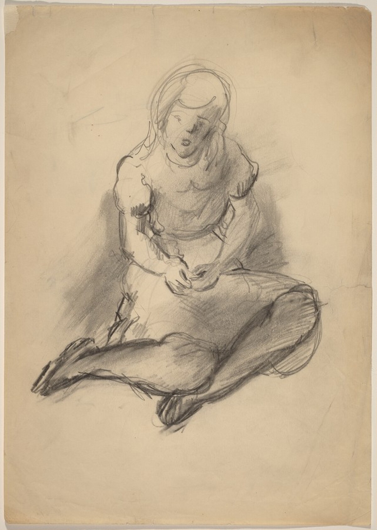 Seated Female with Hands Clasped in Lap by Mark Rothko