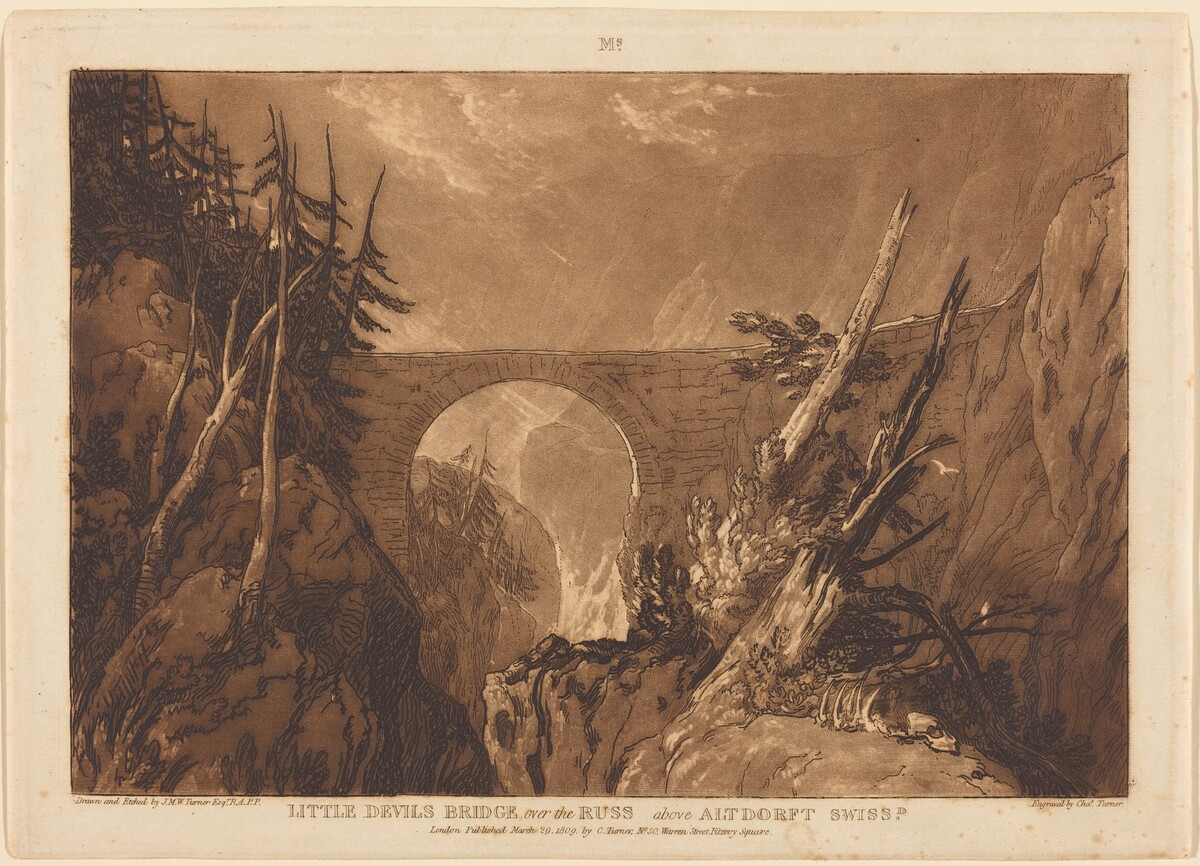 Little Devil's Bridge by Joseph Mallord William Turner and Charles Turner