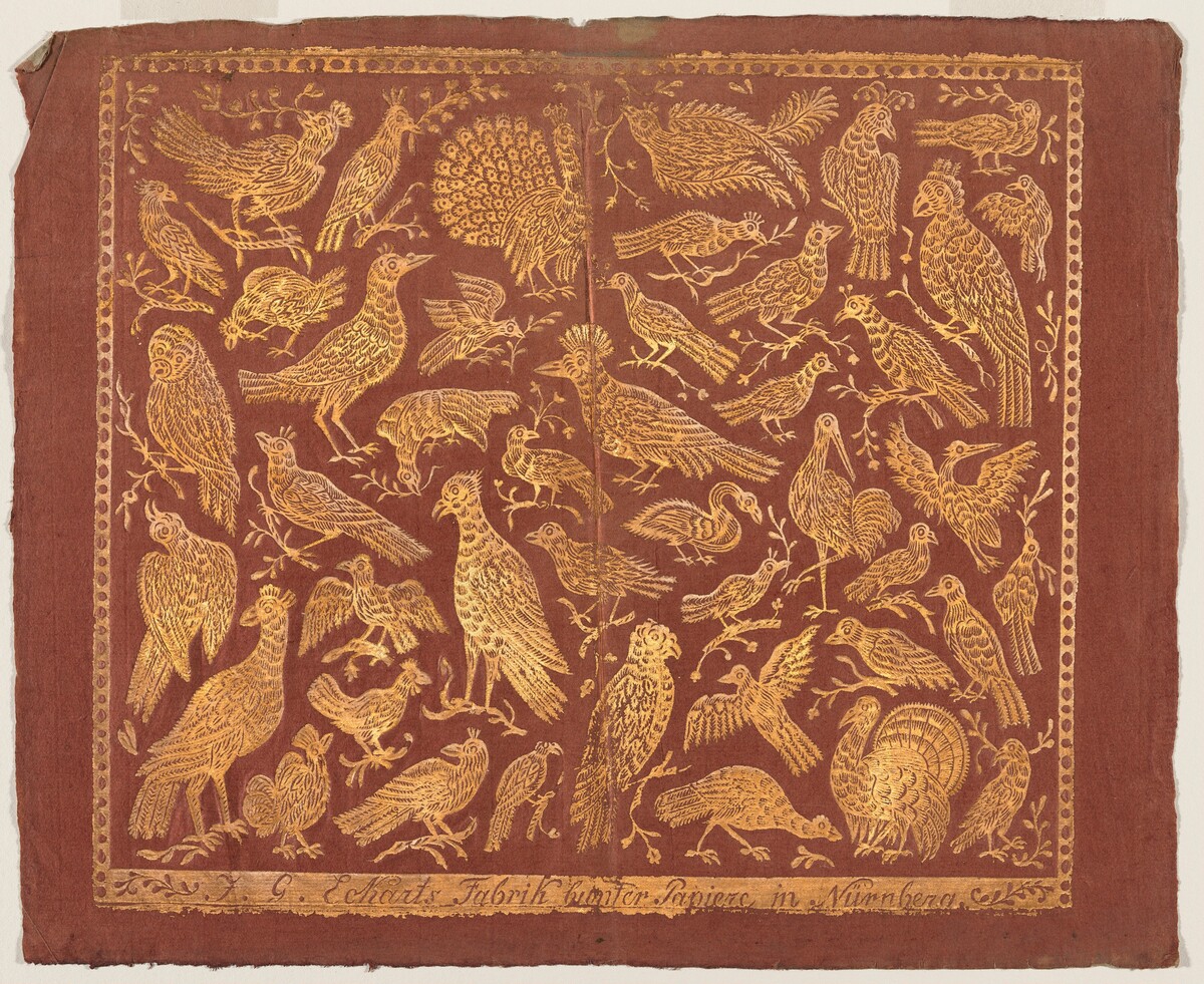 Endpaper with Birds by Johann Georg Eckart