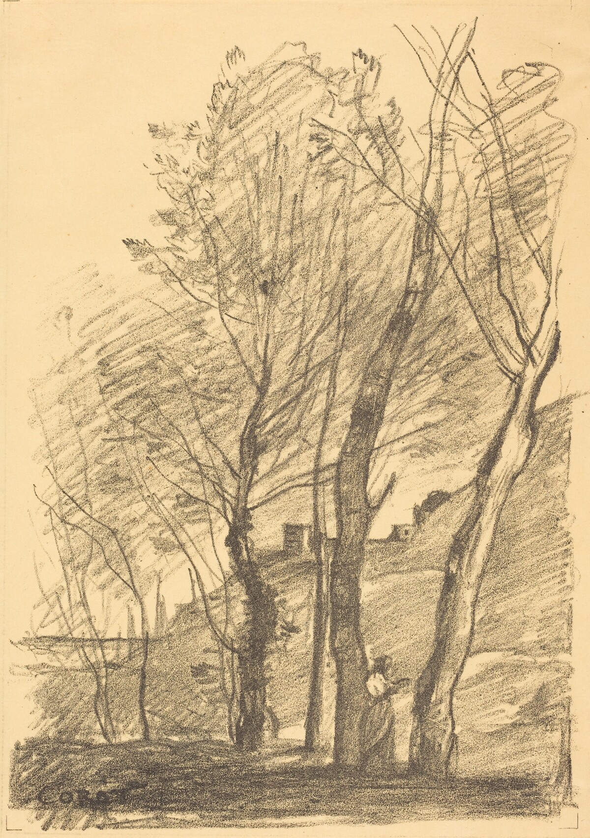 Reading Beneath the Trees (La Lecture sous les arbres) by Jean-Baptiste-Camille Corot