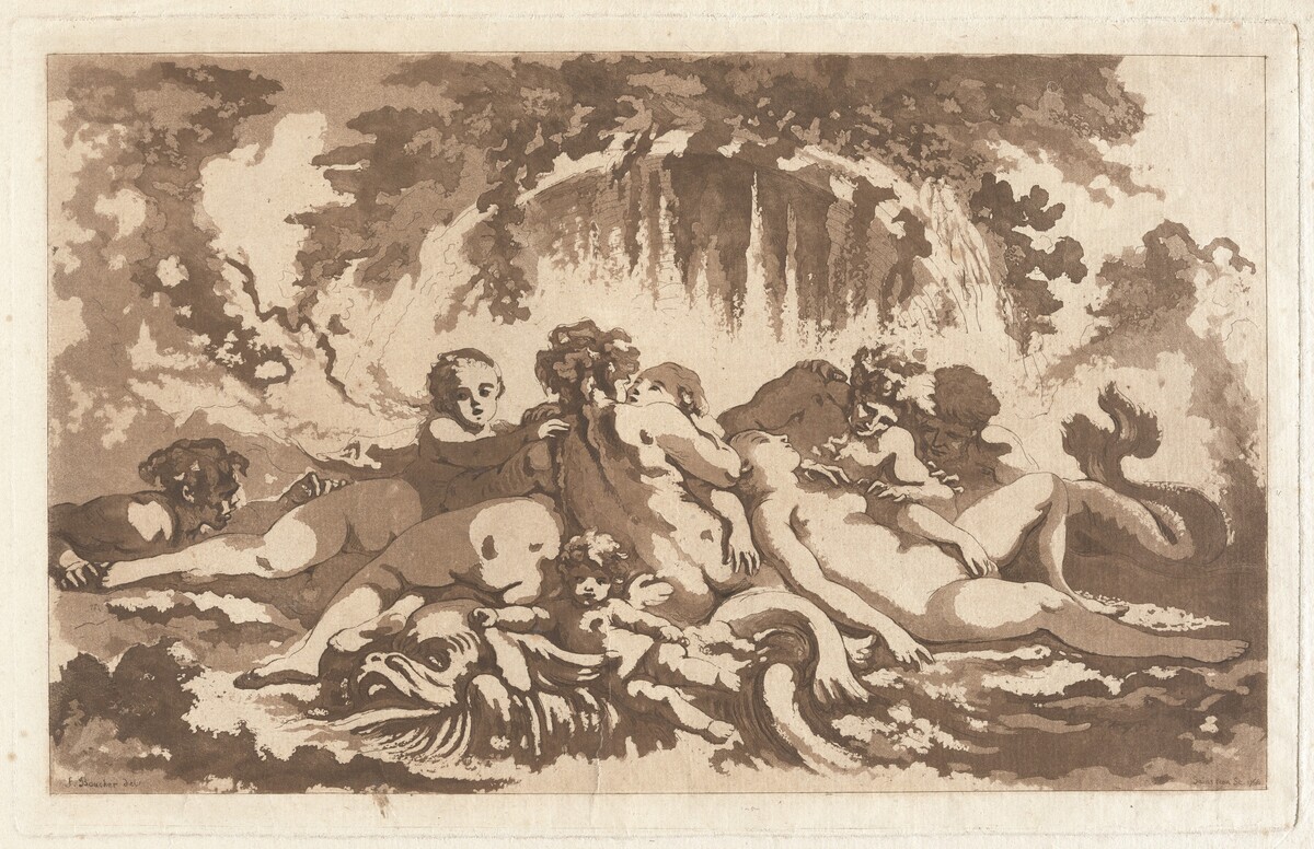 Naiads and Tritons by Jean-Claude-Richard, Abbé de Saint-Non