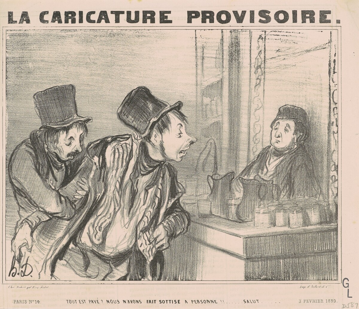 Tout est payé? Nous n'avons fait...salut by Honoré Daumier