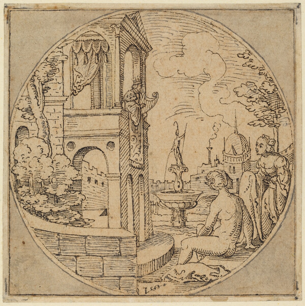 David and Bathsheba by Virgil Solis