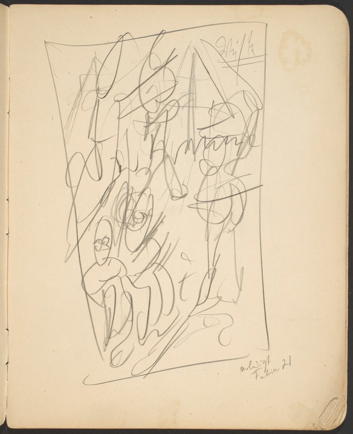 Kompositionsskizze mit Bezeichnung (Sketch with Inscription) [p. 7] by Max Beckmann