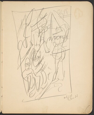 Kompositionsskizze mit Bezeichnung (Sketch with Inscription) [p. 7]
