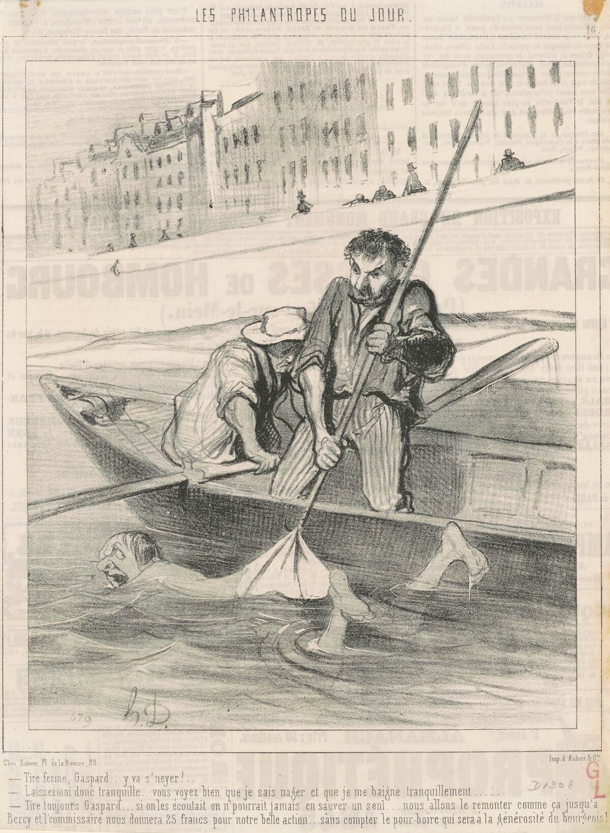 Tire ferme, Gaspard ... y va s'neyer ... by Honoré Daumier