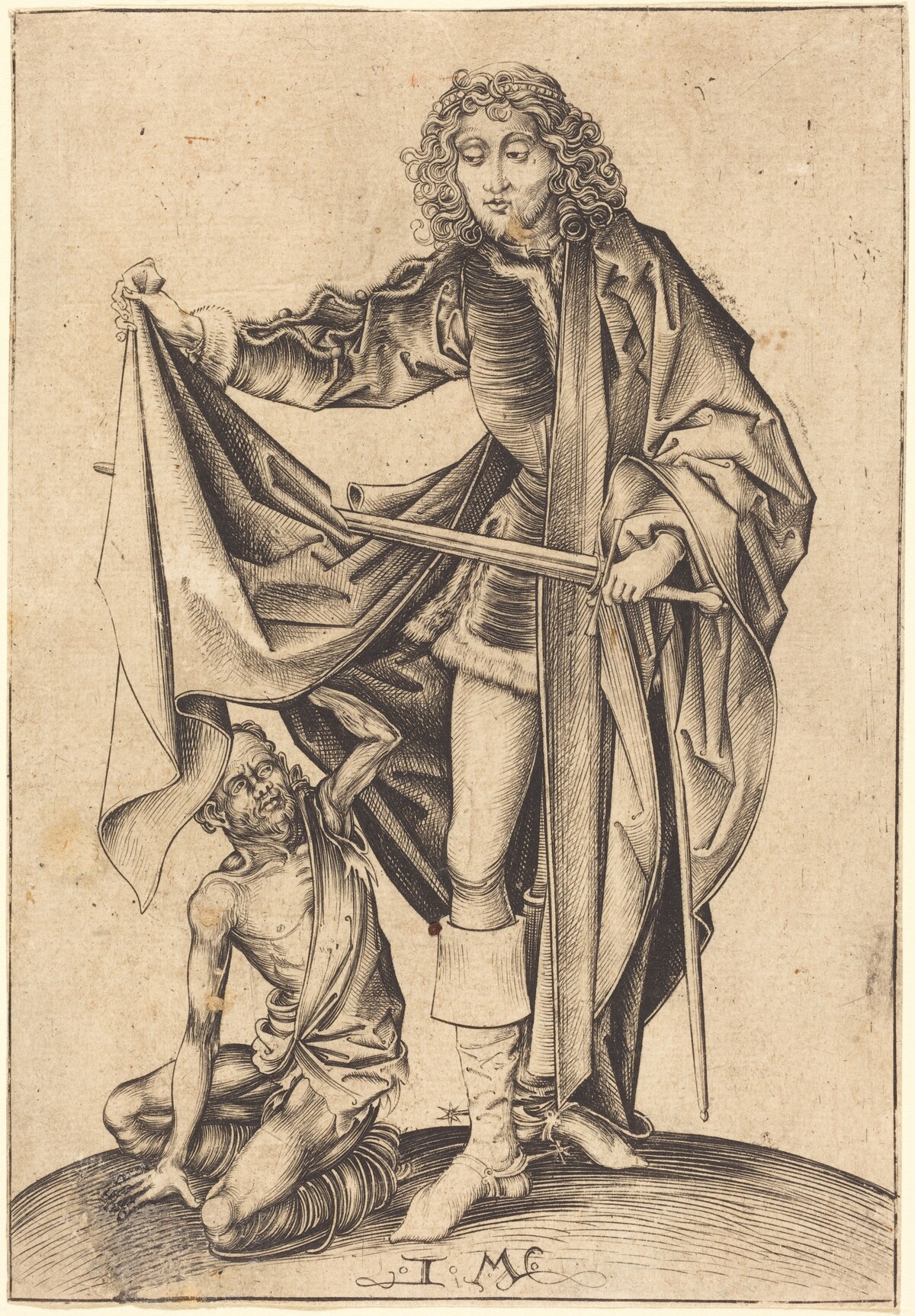 Saint Martin by Israhel van Meckenem after Martin Schongauer