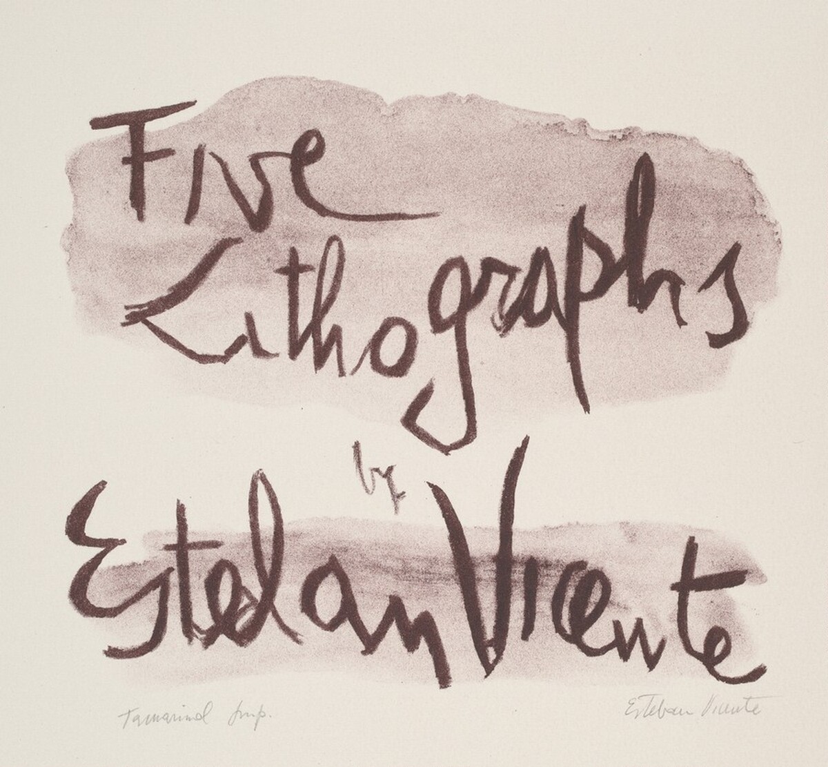 Title Page by Esteban Vicente