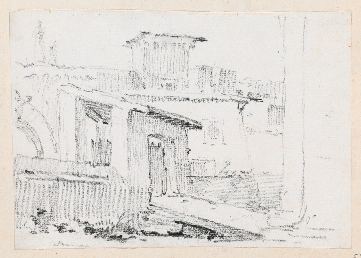 Roman Buildings with an Open Shed by Joseph-Marie Vien