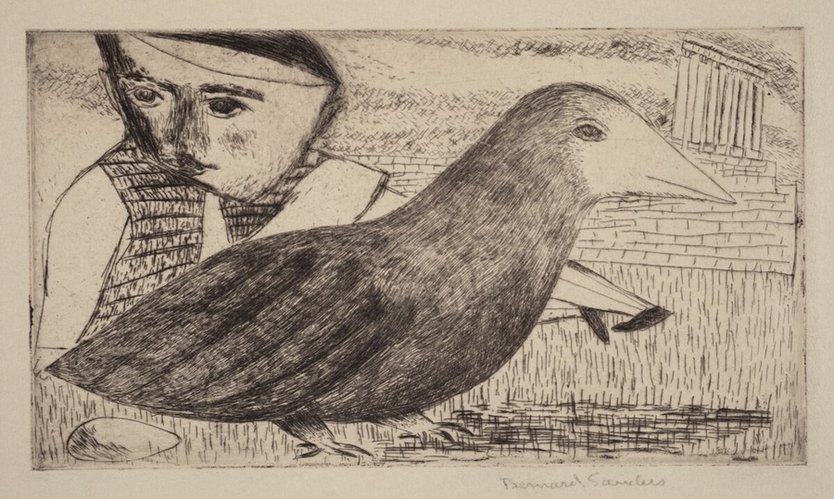 Untitled (Man and Bird) by Bernard Sanders
