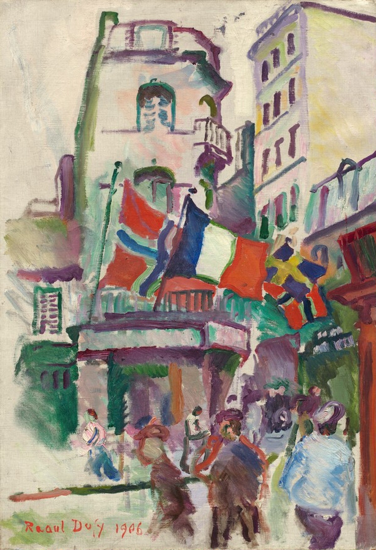 July 14 in Le Havre by Raoul Dufy