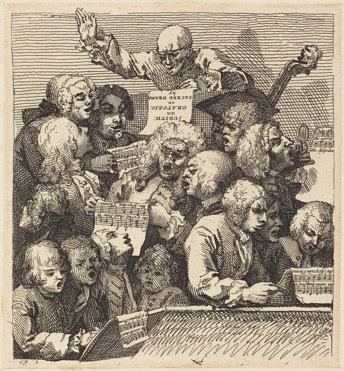A Chorus of Singers by William Hogarth