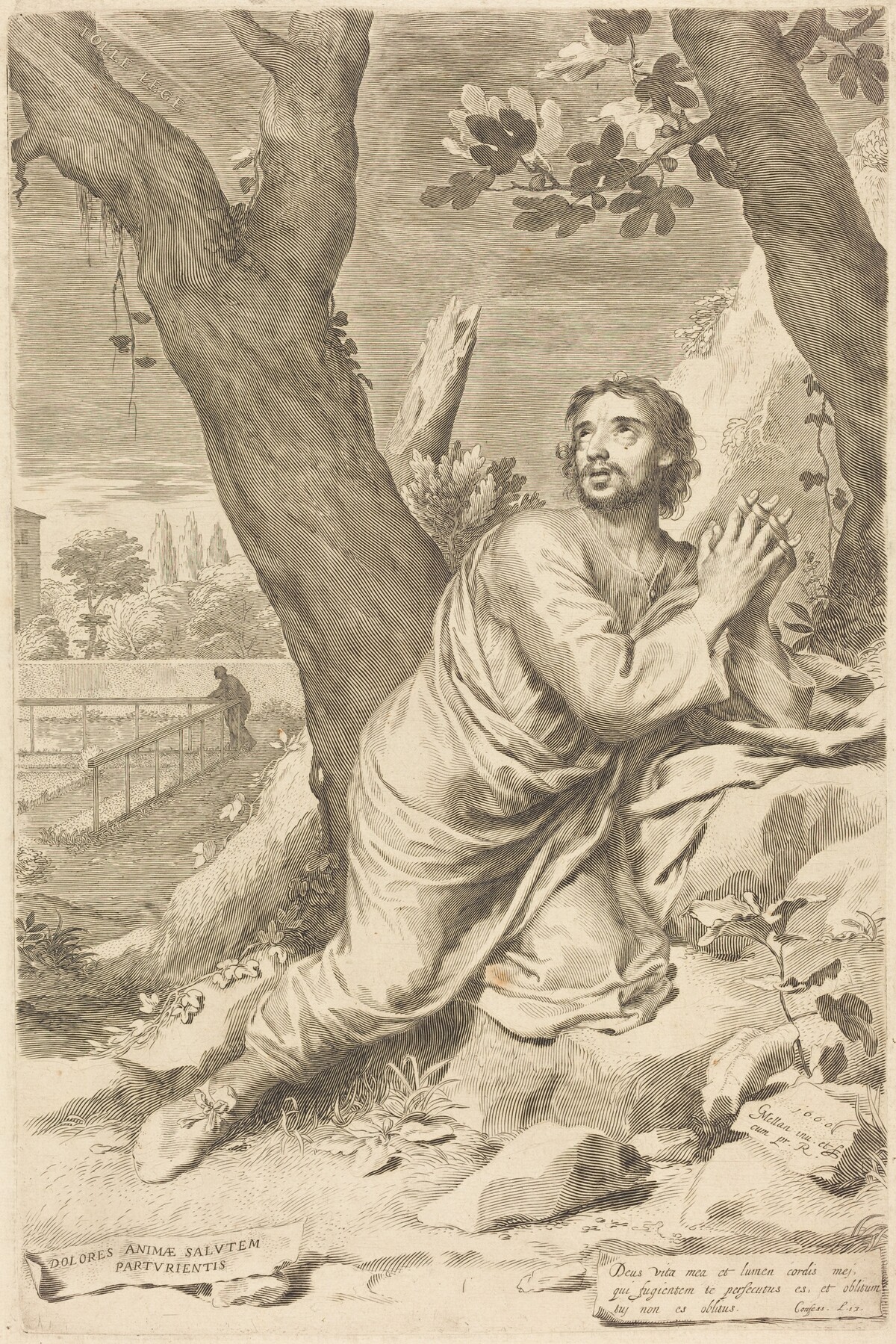 Saint Augustine by Claude Mellan