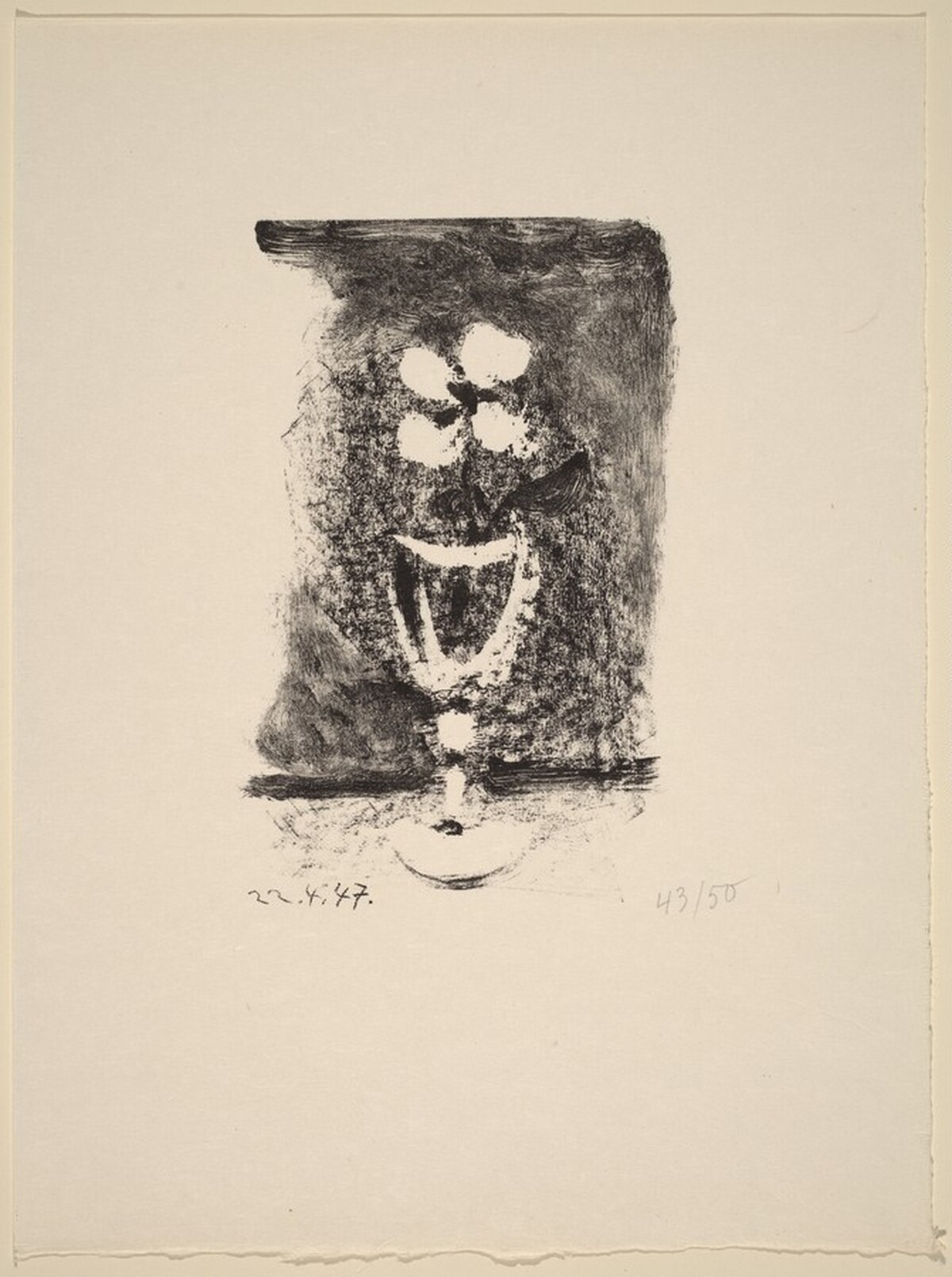 Fleurs dans un verre (Flowers in a Glass) by Pablo Picasso