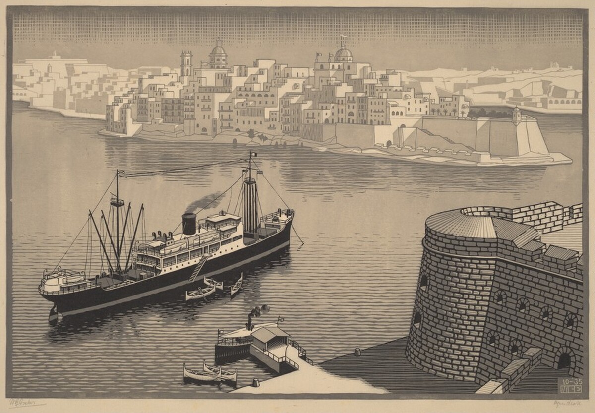 Senglea, Malta by M.C. Escher
