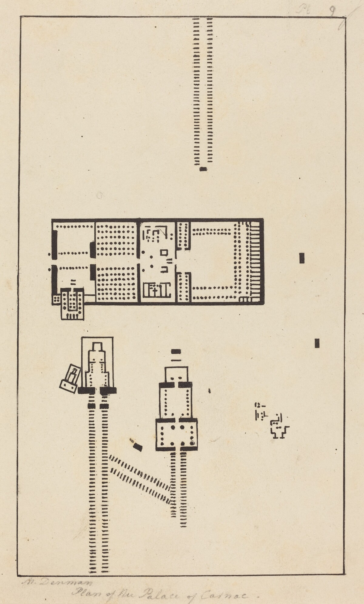 Plan of the Palace of Carnac by Maria Denman after John Flaxman