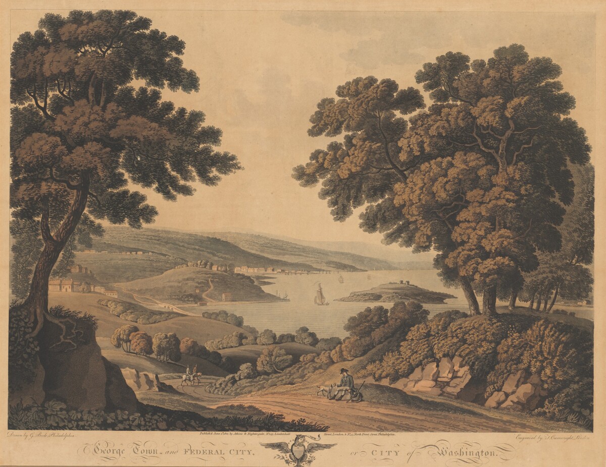 Georgetown and Federal City or City of Washington by J. Cartwright after George Beck