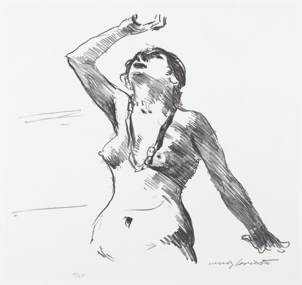 Weiblicher Akt in Abwehr (Female Nude Defending Herself) by Lovis Corinth