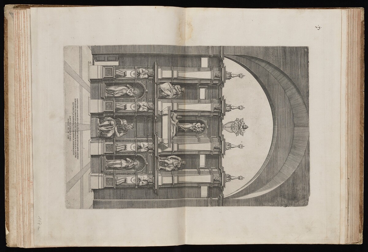 The Tomb of Julius II by Italian 16th Century, after Michelangelo, published by Antonio Salamanca