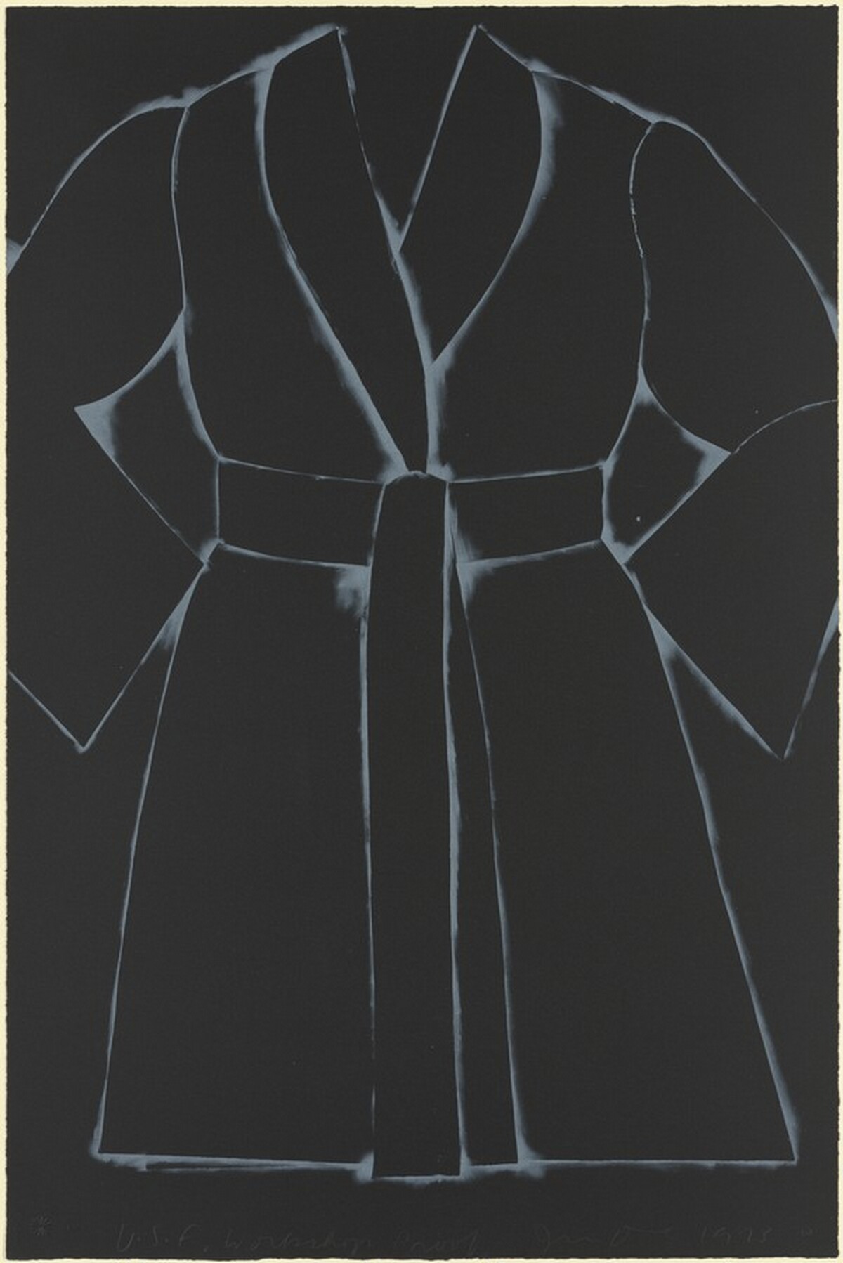 Black and White Bathrobe by Jim Dine