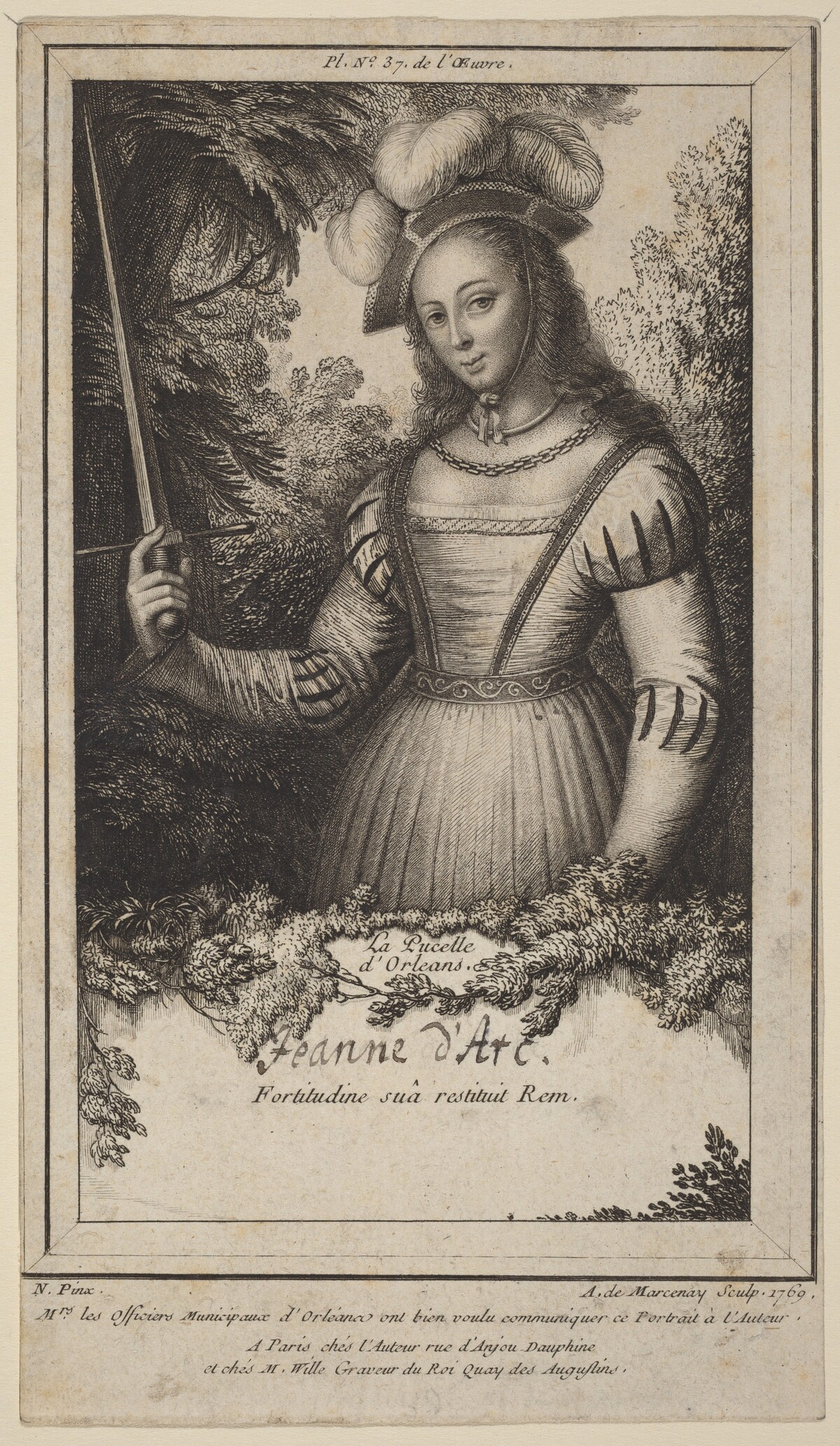 Jeanne d'Arc: La Pucelle d'Orléans by Antoine de Marcenay de Ghuy, after Lucas Cranach the Elder (attributed to)