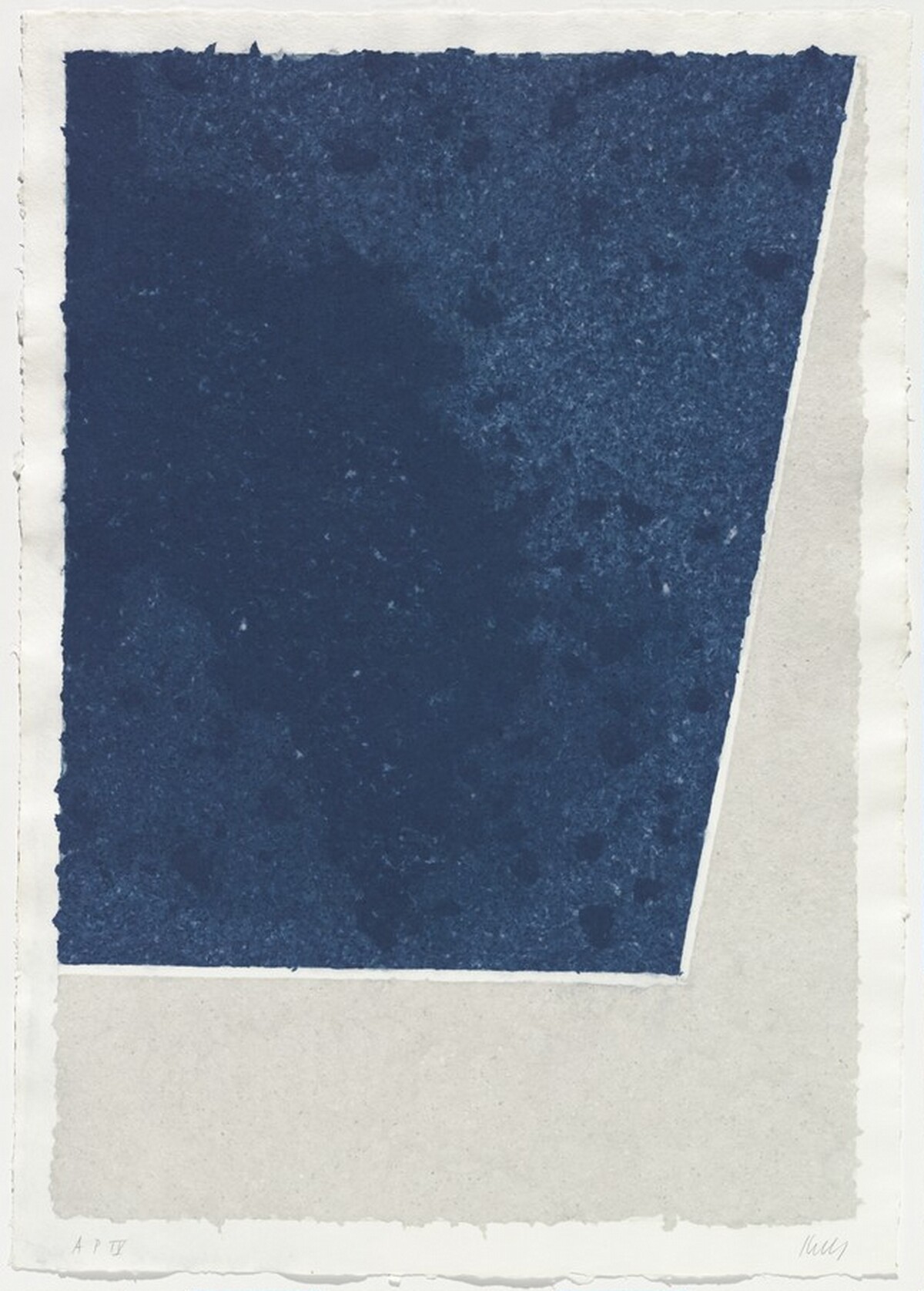 Colored Paper Image X (Blue with Gray) by Ellsworth Kelly