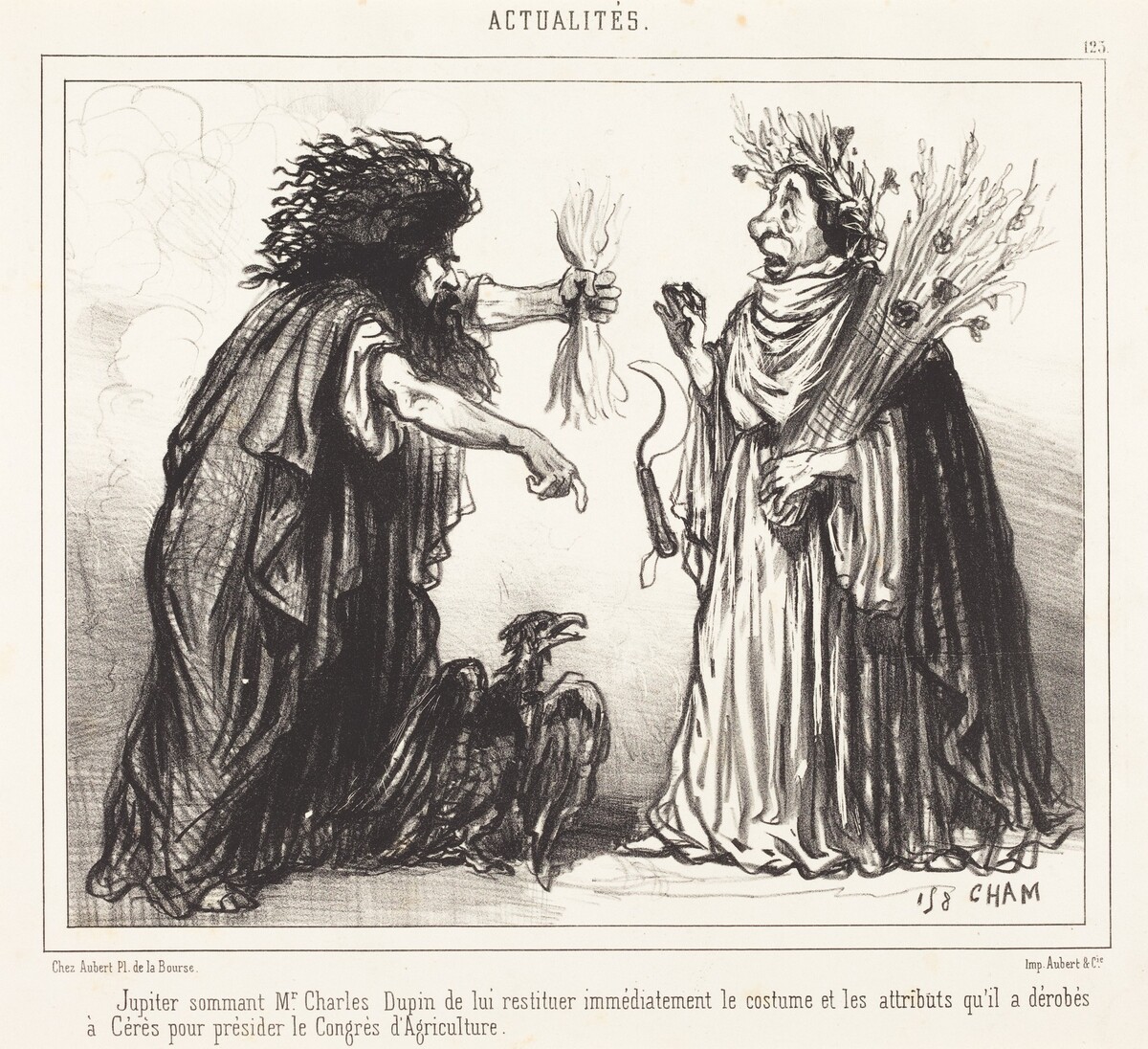 Jupiter sommant Mr. Charles Dupin by Amédée Charles Henri Cham
