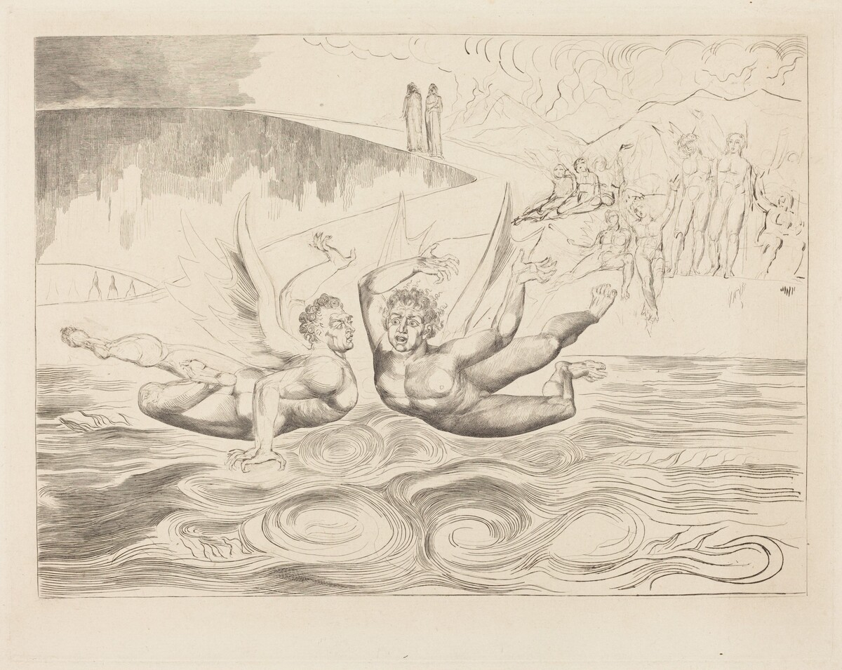 The Circle of the Corrupt Officials; the Devils Mauling Each Other by William Blake