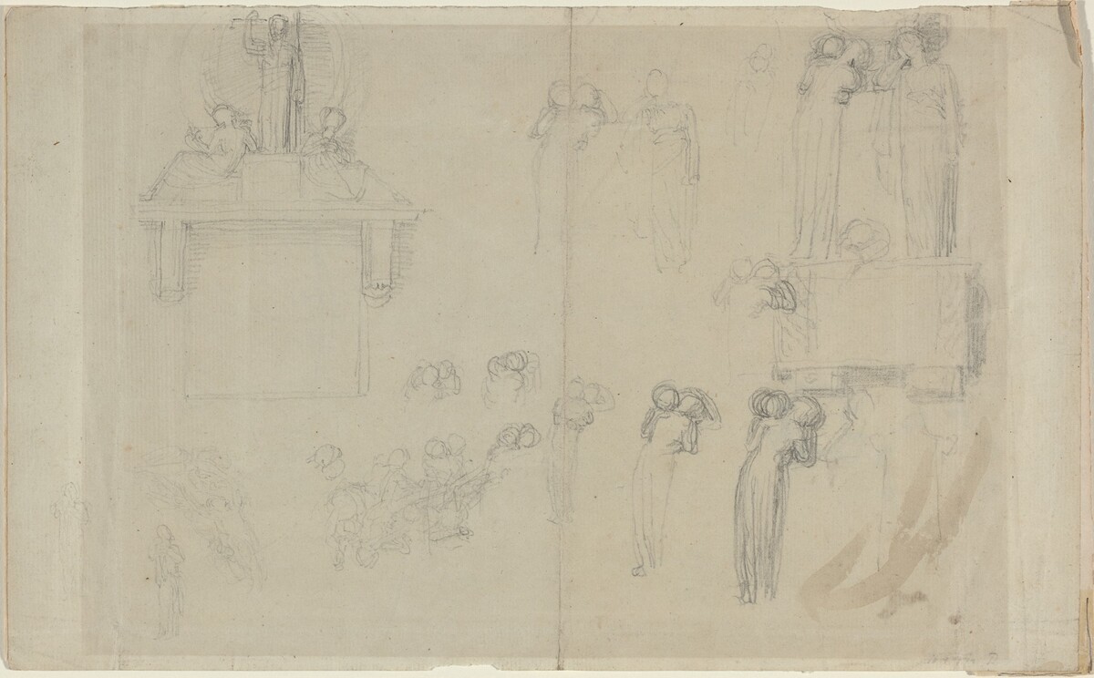 Sheet of Studies [recto and verso] by John Flaxman
