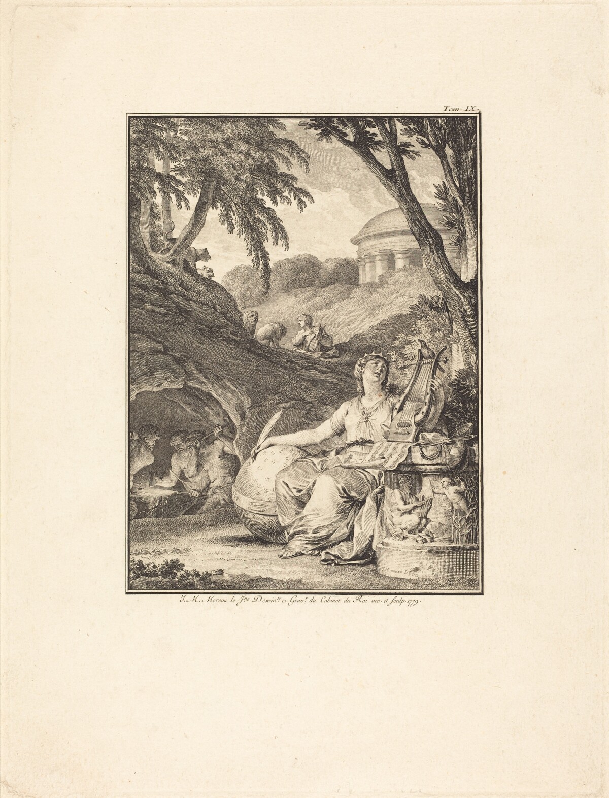 Frontispiece: Dictionnaire de musique by Jean-Michel Moreau