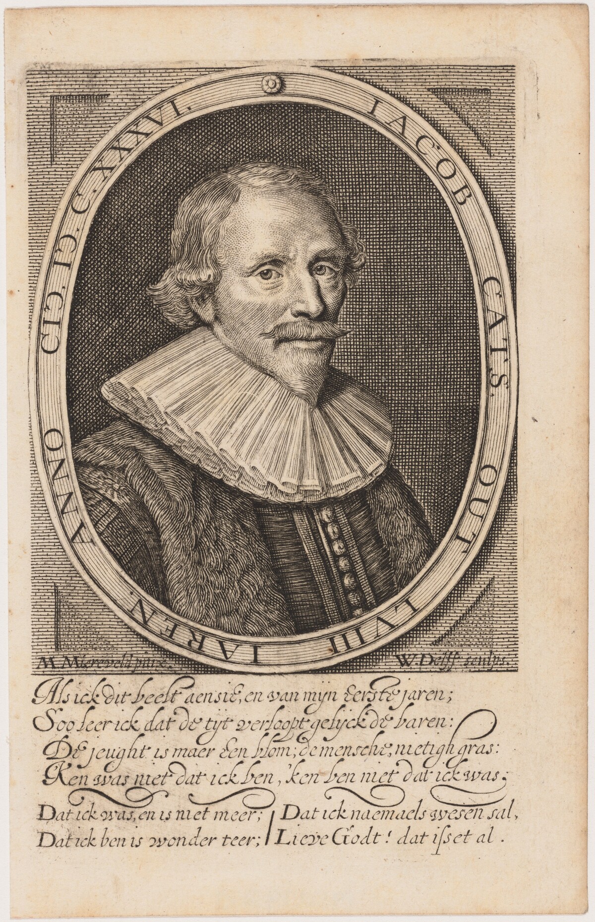 Jacob Cats by Willem Jacobsz Delff after Michiel van Miereveld