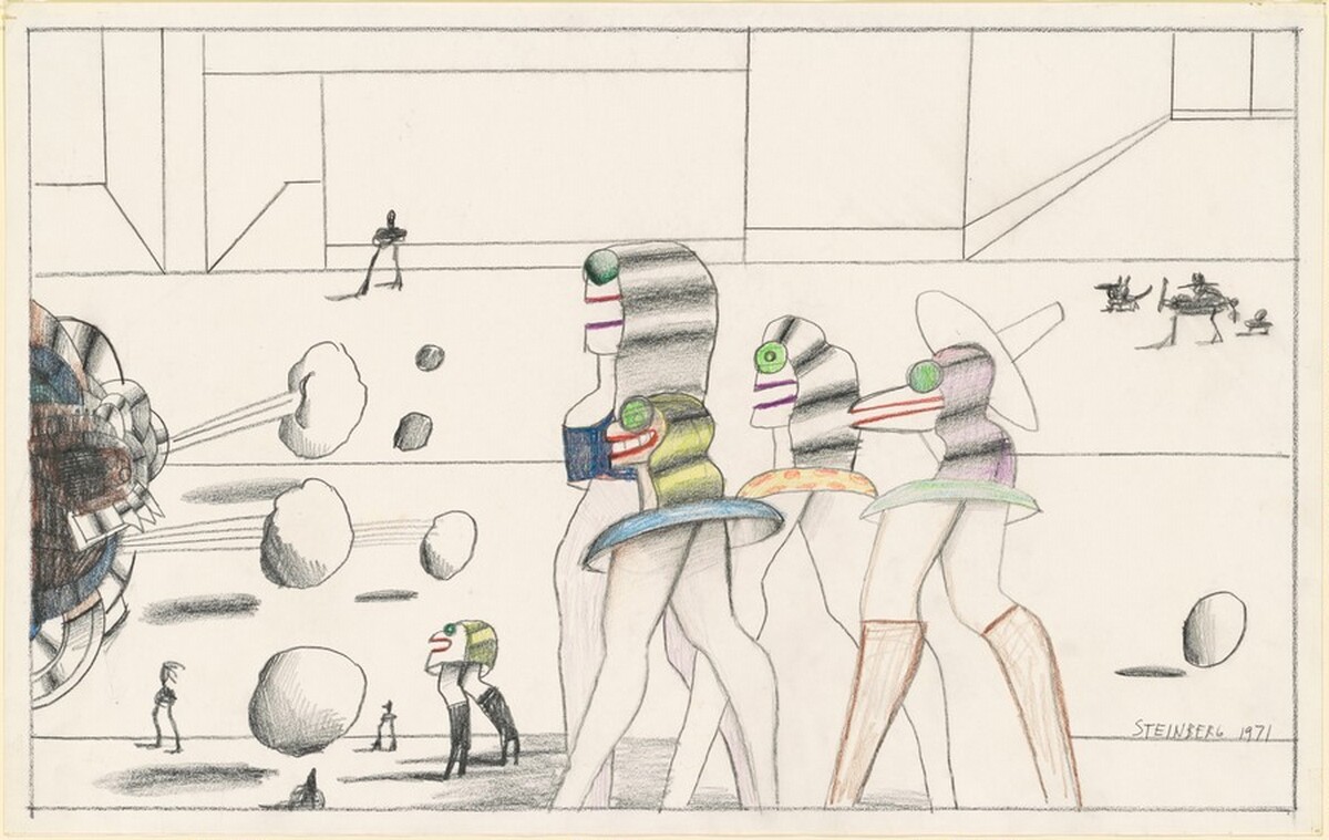 Untitled (Downtown) by Saul Steinberg
