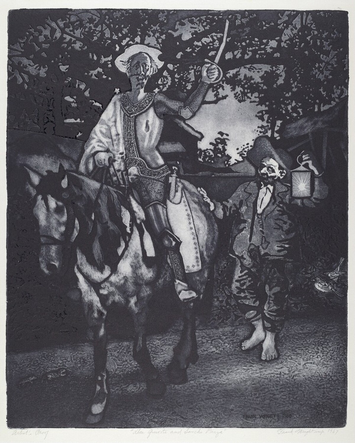 Don Quixote and Sancho Panza by Frank Wright