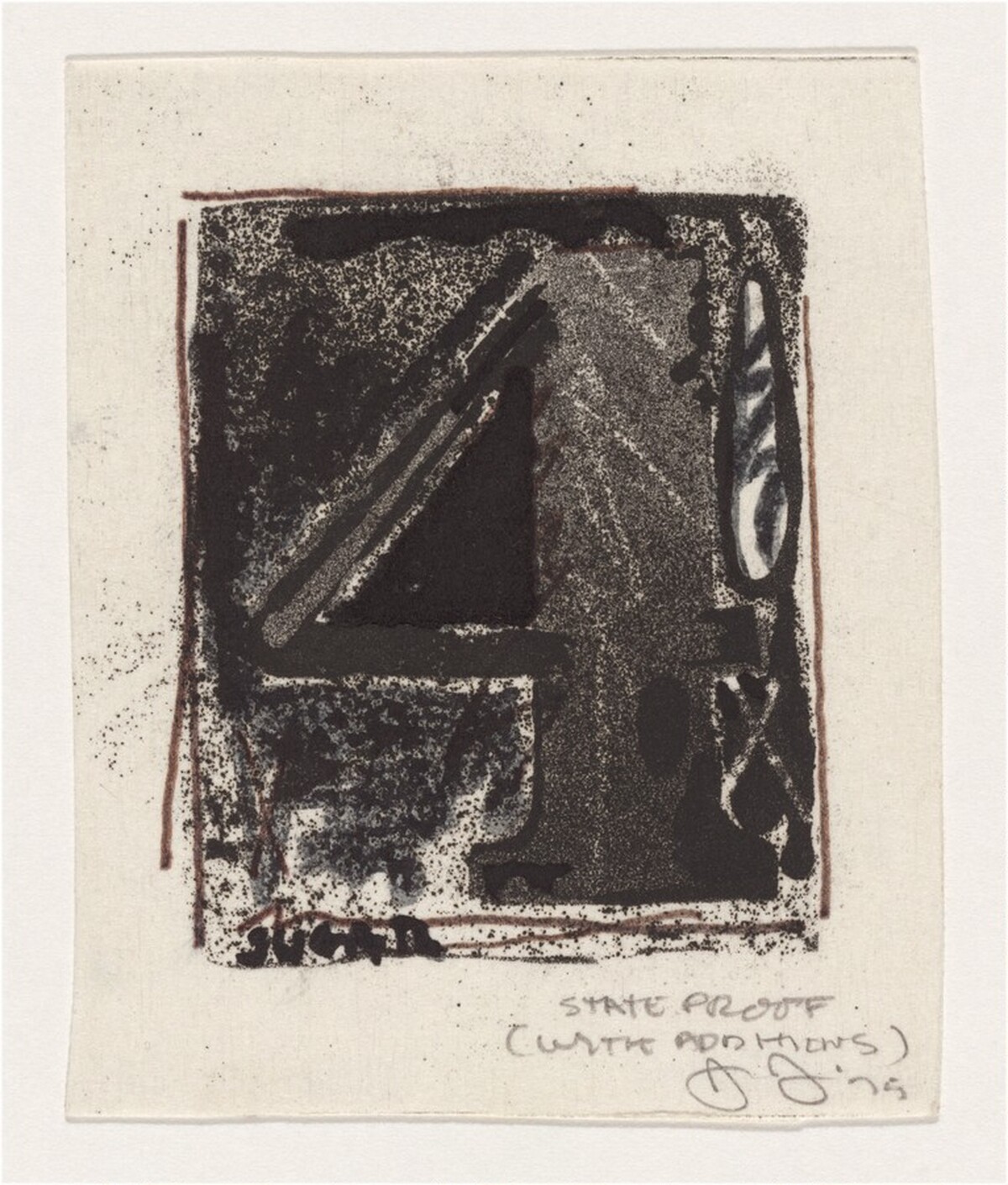 Untitled (State Proofs and Proofs of Numbers) [state proof] by Jasper Johns