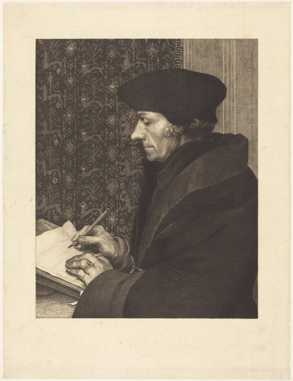 Erasmus by Félix Bracquemond after Hans Holbein the Younger