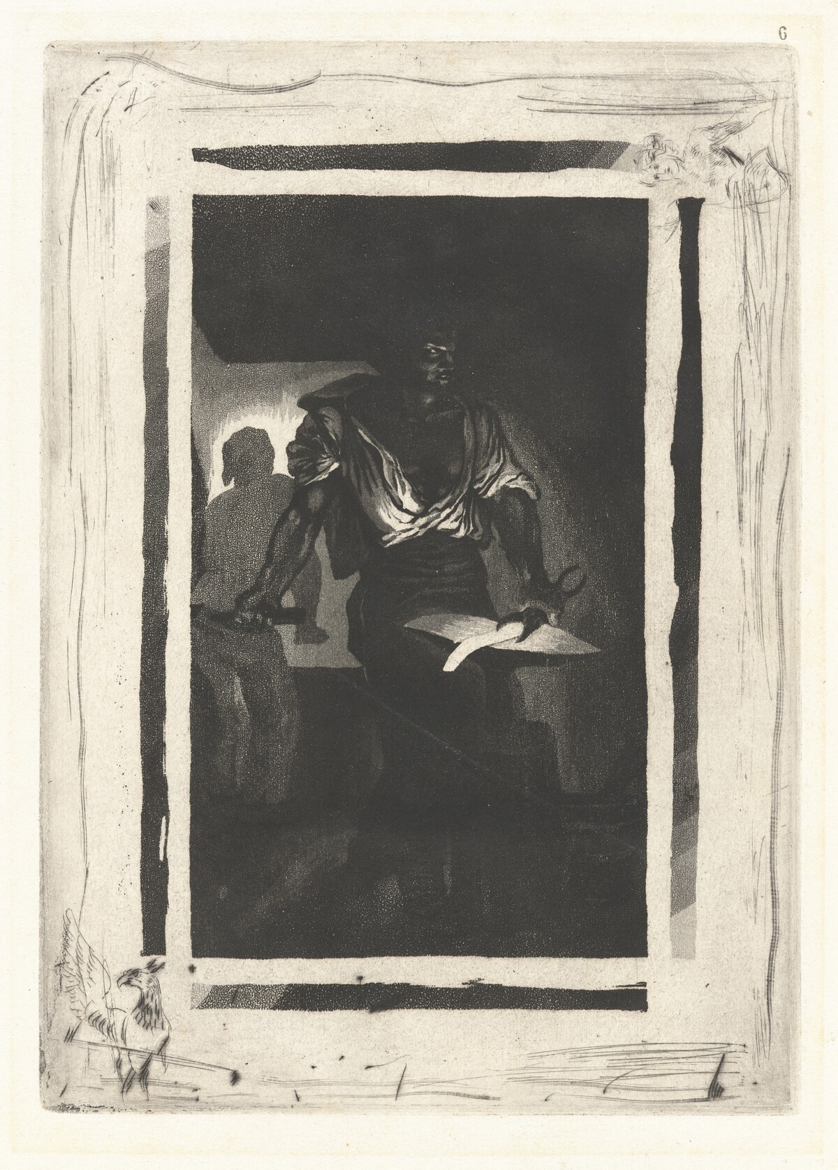 A Blacksmith (Un Forgeron) by Eugène Delacroix