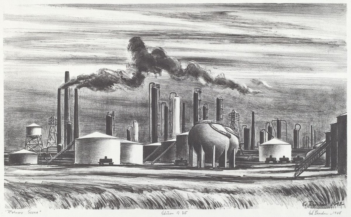 Refinery Scene by Edward Carpenter Beardon