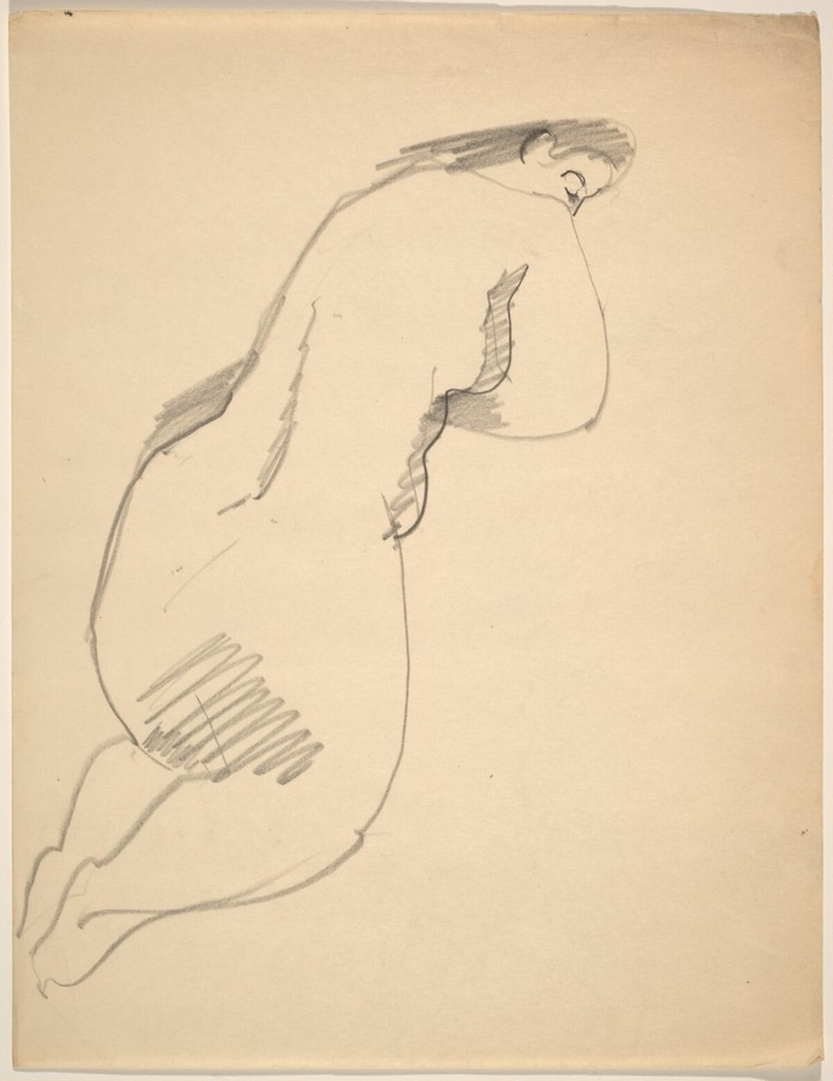 Reclining Nude Leaning Left, Head Turned Right by Mark Rothko
