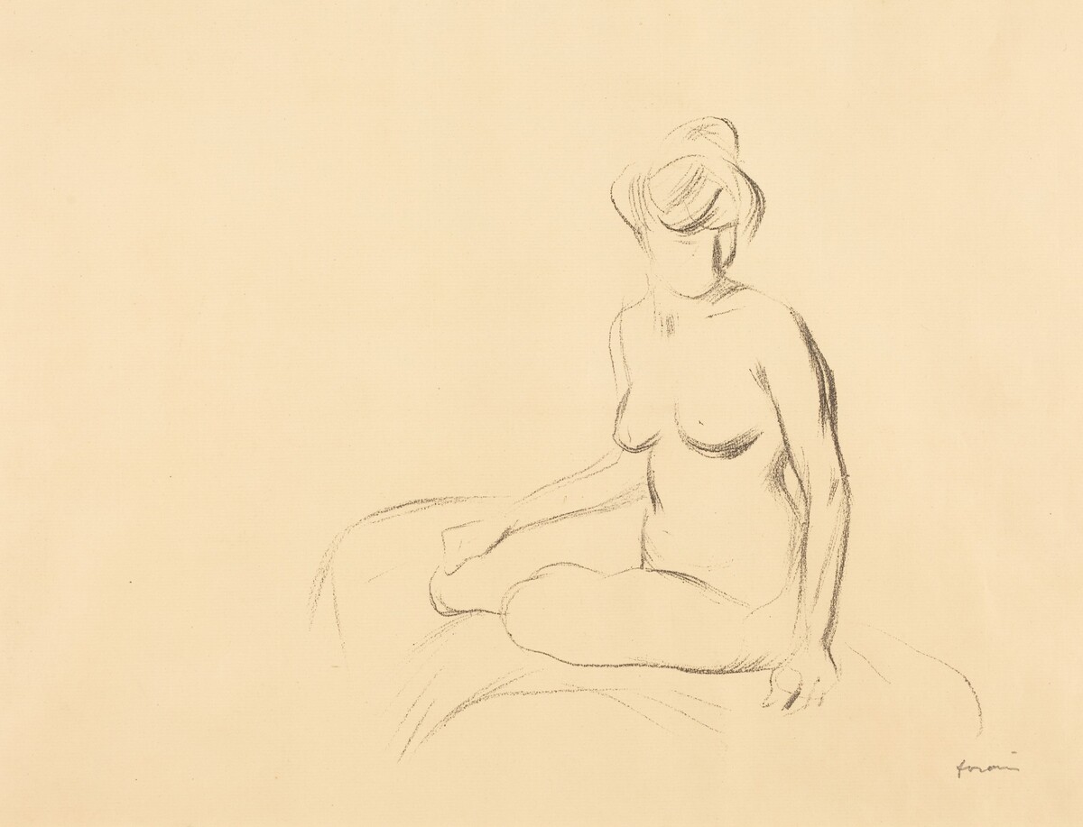 Etude de femme nue, les bras abaissés (Study of a Nude Woman, with Lowered Arms) by Jean-Louis Forain