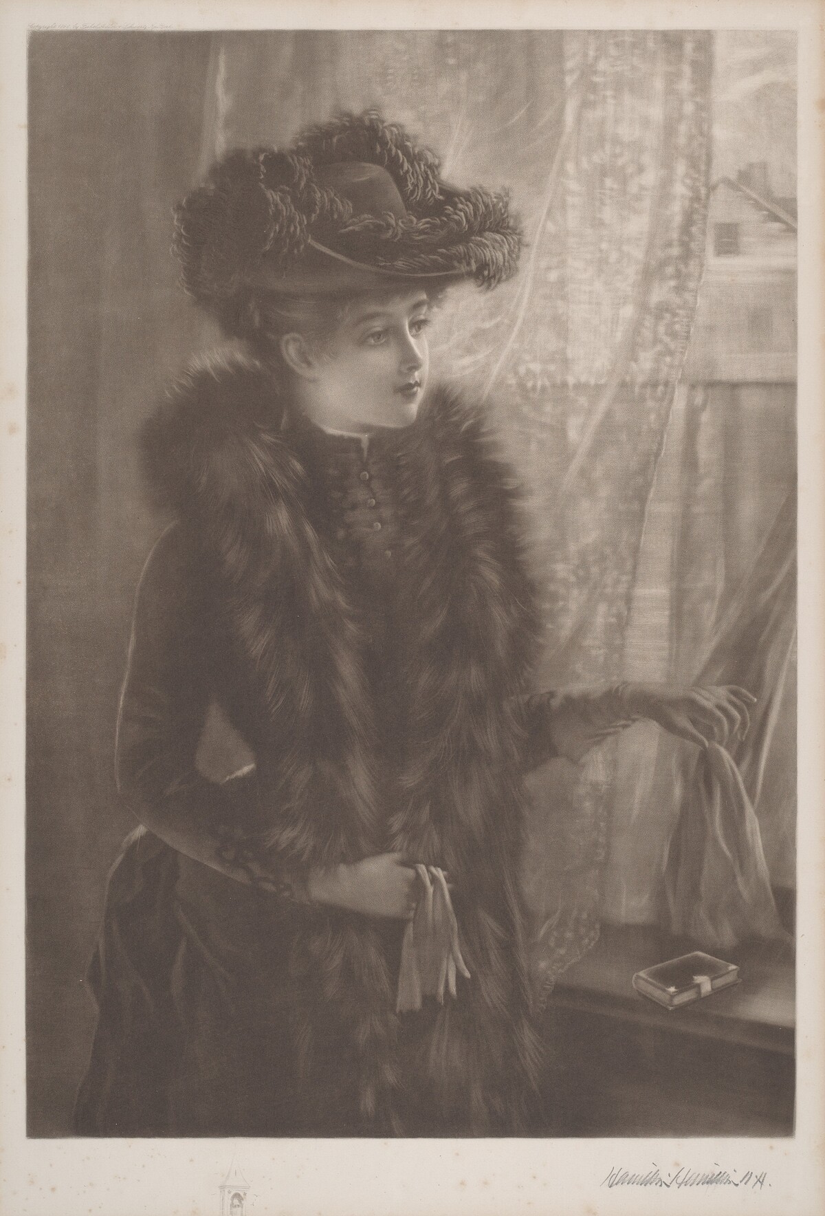 Untitled (Lady in Furs) by Hamilton Hamilton