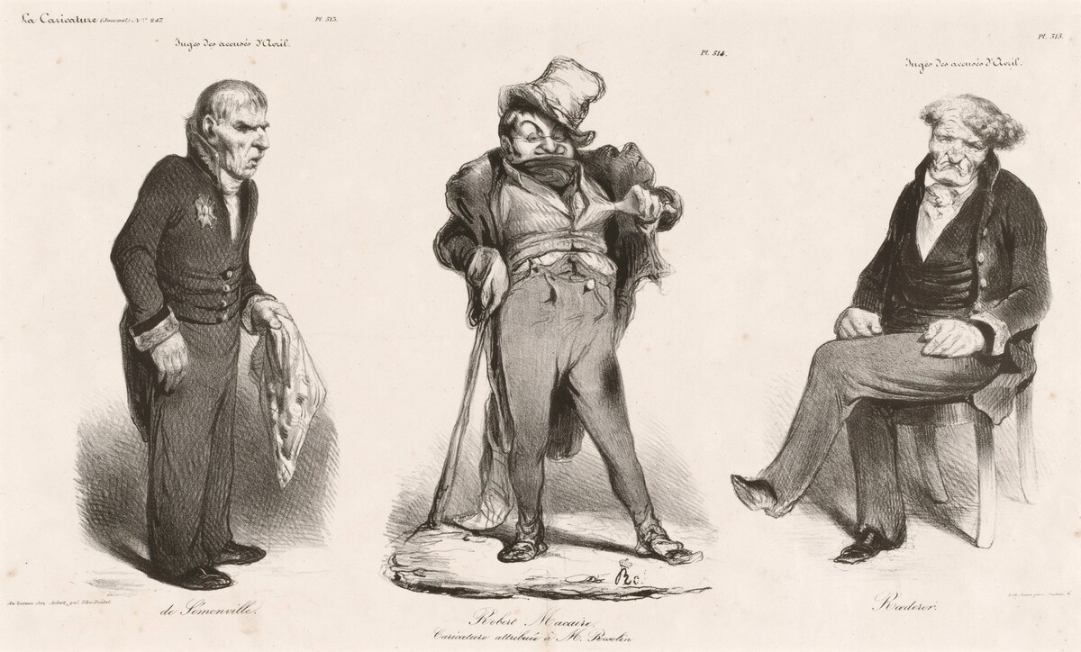 Huguet de Sémonville - Robert Macaire (Thiers) - Comte Roederer by Honoré Daumier