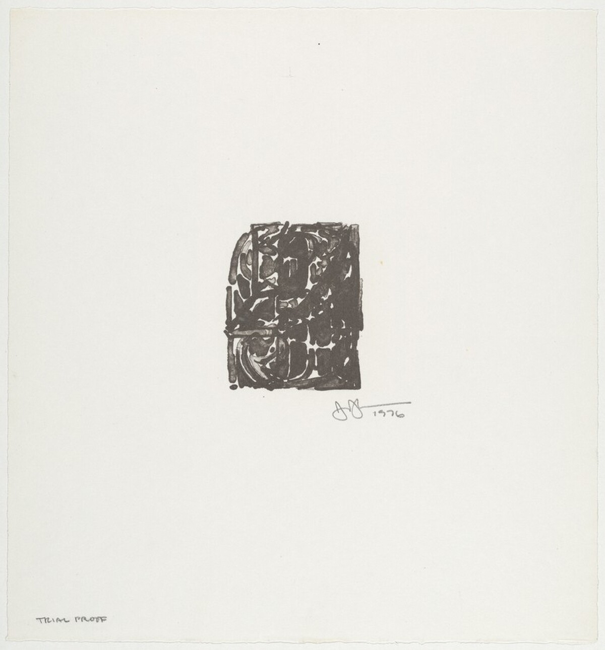 Bookplate for the Friends of the Sarah Lawrence College Library [trial proof] by Jasper Johns